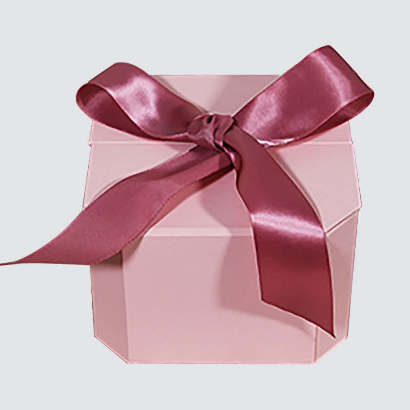 Pink Sweet Bowknot Gift Box Shaped Flap Candle Cup Chocolate Exquisite Gift Box